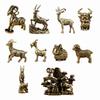 1PC Solid Brass Body Brass Animal Craft Flat Base Frame Feng Shui Decor  Study Table Decor