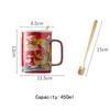 Chinese Dragon Pattern Tea Mug with Lid Ceramic Water Coffee Mug Chinese Porcelain Personal Tea Cup Wedding Gift 450ml