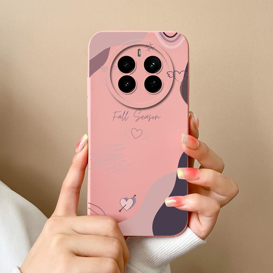 Love Heart Case For Realme 12 Pro Plus 12 Lite Back Cover For Realme12 4G Funda Liquid Silicone Camera Protection Phone Housing