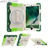 Silikon iPad Hülle mit drehbarem Ständer, Crossbody-Gurt, Air 13 Pro 11 10.2 12.9 Zoll - Stoßfeste Schutzhülle