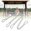 2 Pcs Hanging Chair Chain 660lbs Load Capacity Stainless Steel Hammock Chain with 4 Spring Snap Hook for Swing Punching Bag
