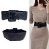 Shining Corset Belt for Women Sequined Elastic Wide Belt All Matching PU Leather Belt Glitters Belt for Party Dresses