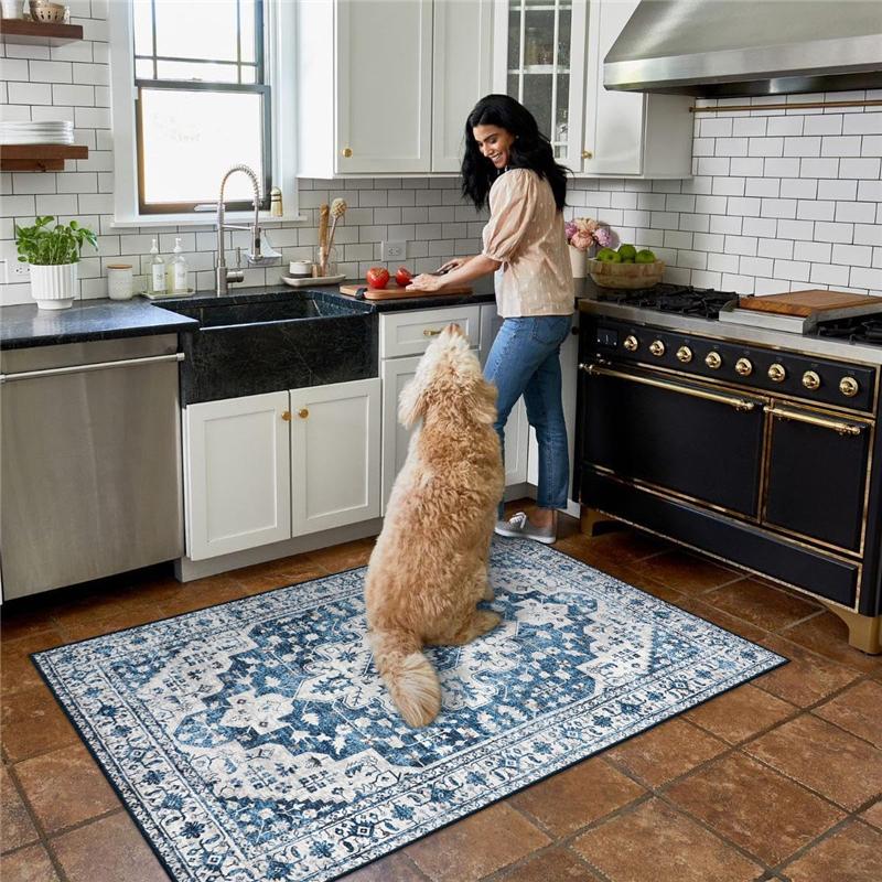 Ultratenký Pratelný Vintage Oblastní Koberec Boho Protiskluzový Vstupní Koberec Koberec do Obývacího Pokoje Vstupní Rohožka Koberec do Kuchyně Prádelny Koupelny Ložnice Modlitební Koberce