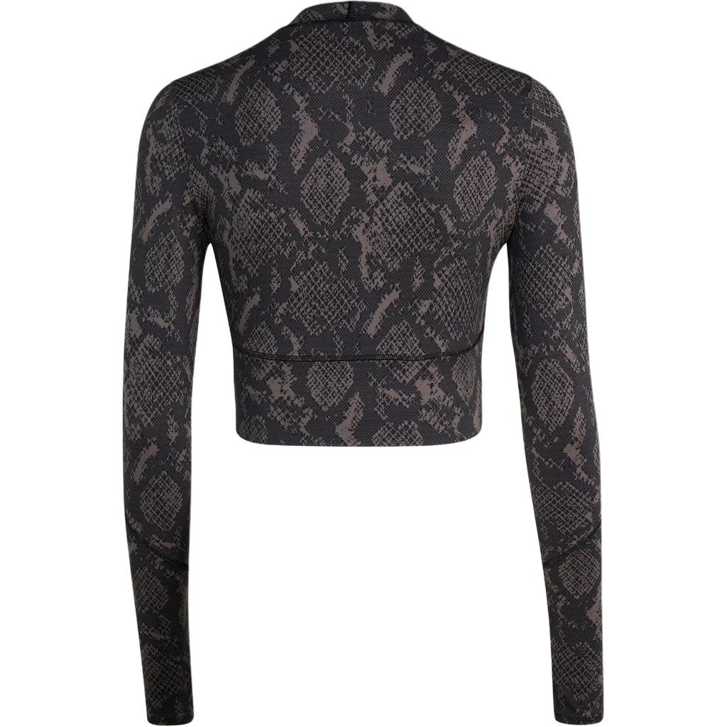 adidas X Stella McCartney Training Long-Sleeve Crop Printed Charcoal/Black Women Tops Grey JW4567