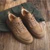 Velvet Men's Workwear Board Shoes  New Vintage Versatile Trendy Shoes with Thick Leather Soles and Elevated Casual Shoes Men