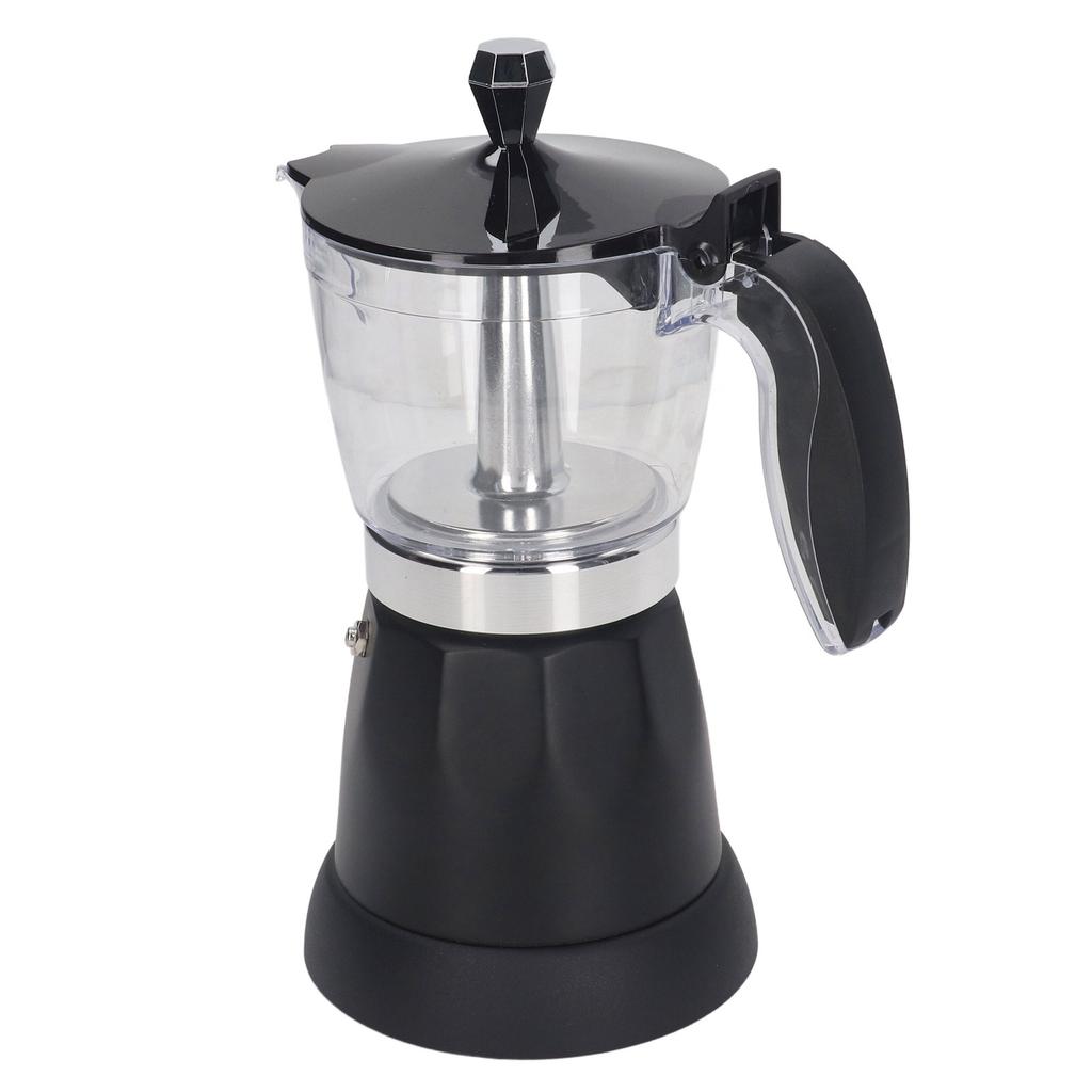 Filtru de cafea cu 6 cești, 300 ml, cafetieră electrică italiană, portabilă, transparentă, pentru acasă, UE