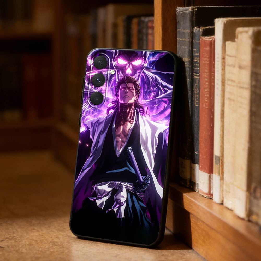Anime B-Bleachs Aizen Sosuke Phone Case For Samsung S26,S25,S24,S23,S22,S21,Plus,Fe,Lite,Others Black Cover