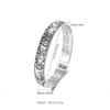 925 Silver Fashion Creative Blessing Embossed Bracelet Birthday Party Anniversary Gift