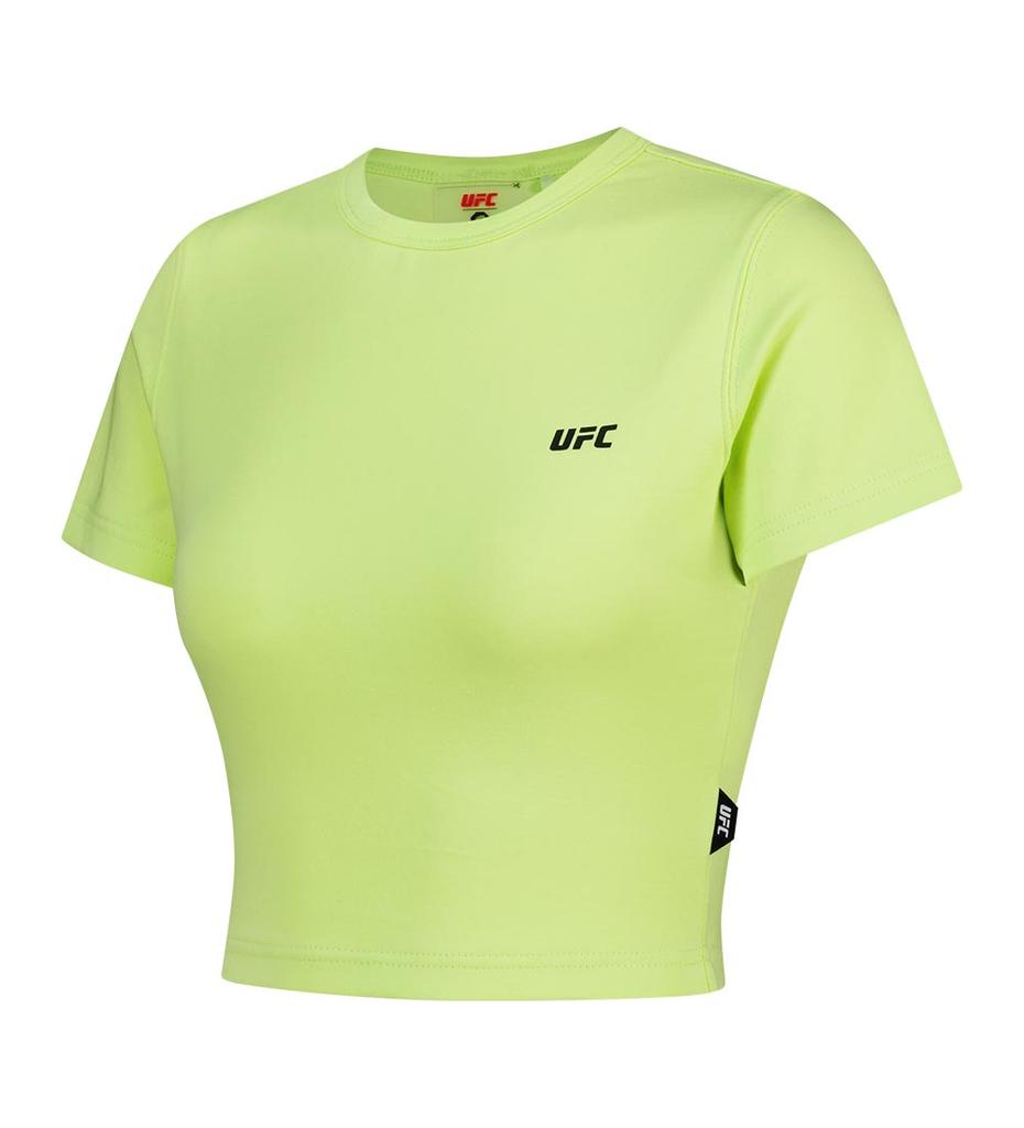 UFC SPORT Ufc Women'S Physical Crop Fit Short Sleeve T-Shirt Lime U2Ssw2233Lm