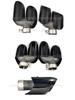 14-18 Porsche Macan Quad Black Chrome Stainless Steel Exhaust Tailpipe
