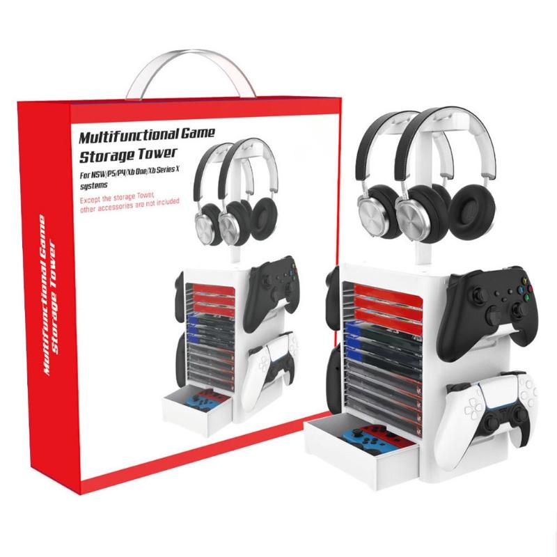 Für Aufbewahrungshalterungen, Spiel-Discs, Karten, Tower-Controller-Halter, Multifunktions-Konsolenständer