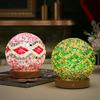 USB Charging Touch Tri Color Endless Dimming Baroque Nightlight Charging Table Lamp Decorative Glass Lamp