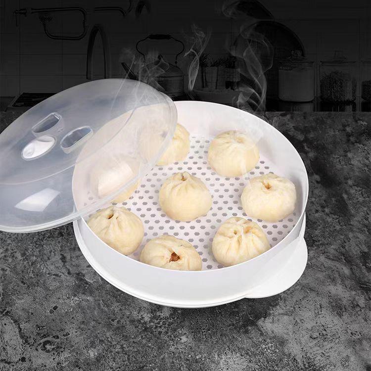Multilayer Microwave Steamer for Mantou, Baozi, Dumplings, and Rice