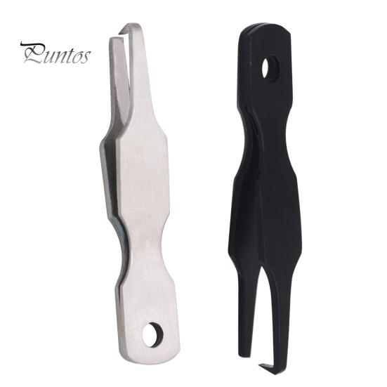 Otwieracz do pierścieni ze stali nierdzewnej z łańcuszkiem koralikowym Przenośne podwójne narzędzia do otwierania pierścieni Akcesoria do wędkowania na świeżym powietrzu