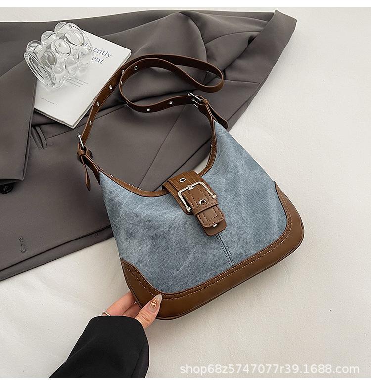 Retro Casual Armpit Bag 2025 Spring New Bag Women's Versatile Fashion Portable Shoulder Bag Commuter Messenger Bag