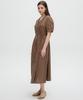 Ollibeudeollibeu Frill Neck Cotton Jacquard Dress Oh6Xo5850