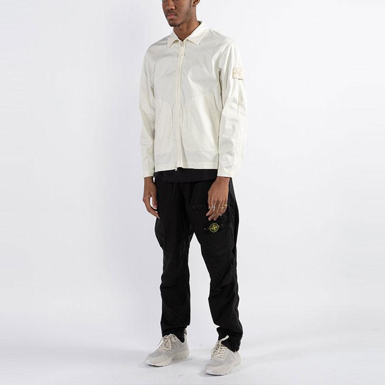 STONE ISLAND Kurtki i Płaszcze Jesień Męskie Białe 7615112F2-V0099