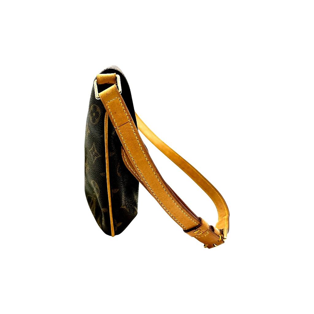 LOUIS VUITTON Monogram Musette Tango Short Monogram canvas Brown Women M51257 Used