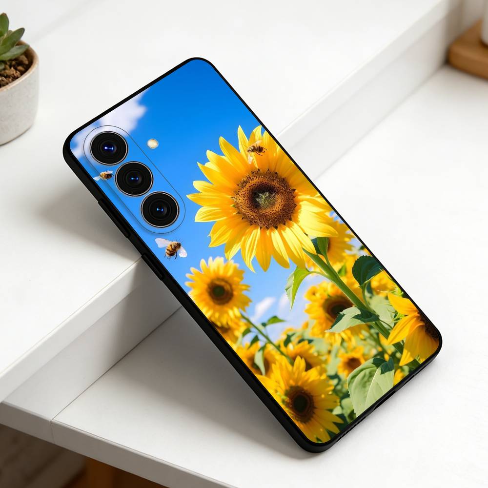 

Sunflower&Sunny Day For Samsung S25,S24,S21,S22,S23,S30,Ultra,S20,Plus,Fe,Lite,Note,10,9,5G Black Cover Samsung S26ULTRA