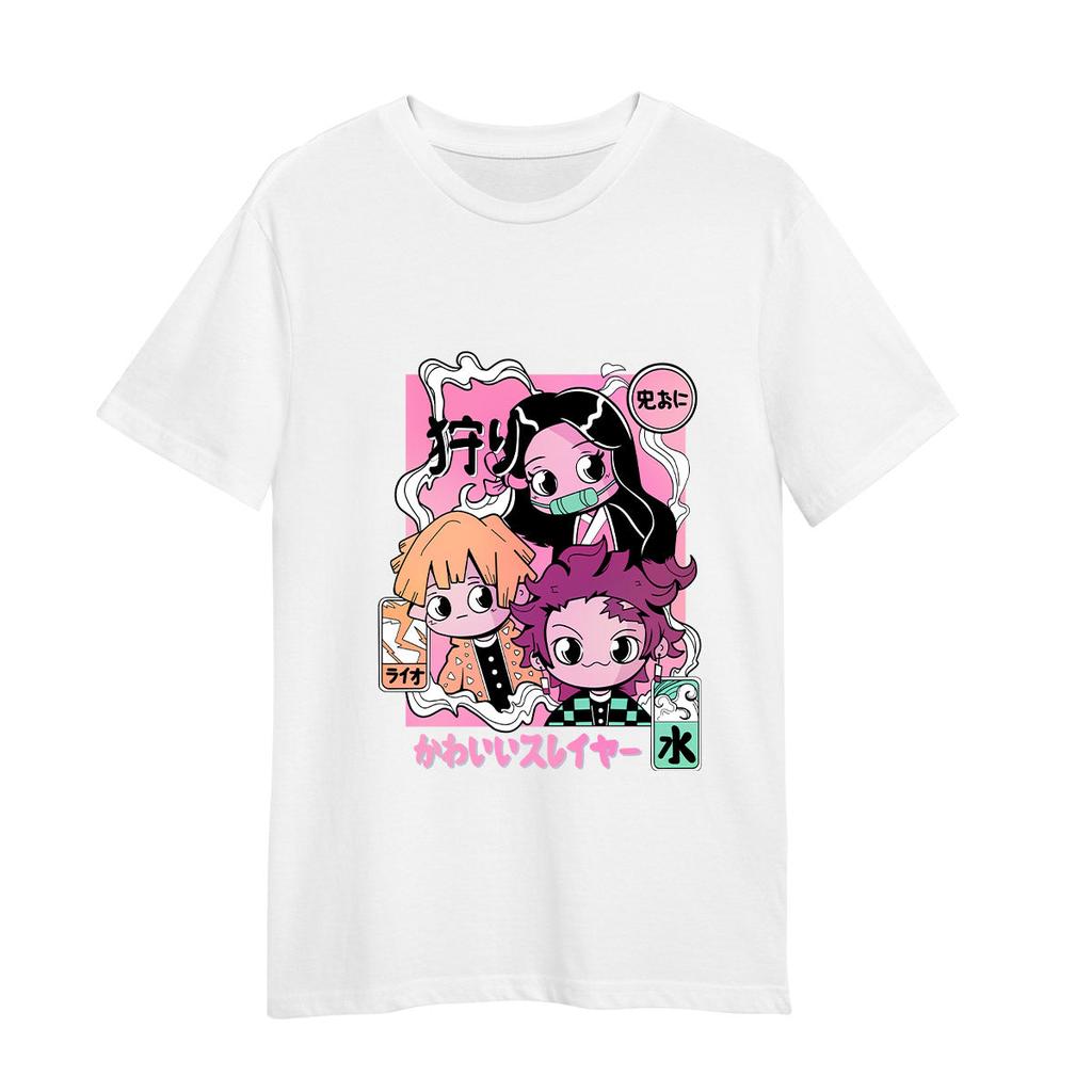 Demon Slayer Anime Manga T-shirt Kimetsu No Yaiba Tanjiro Nezuko And Zenitsu Adult Tees