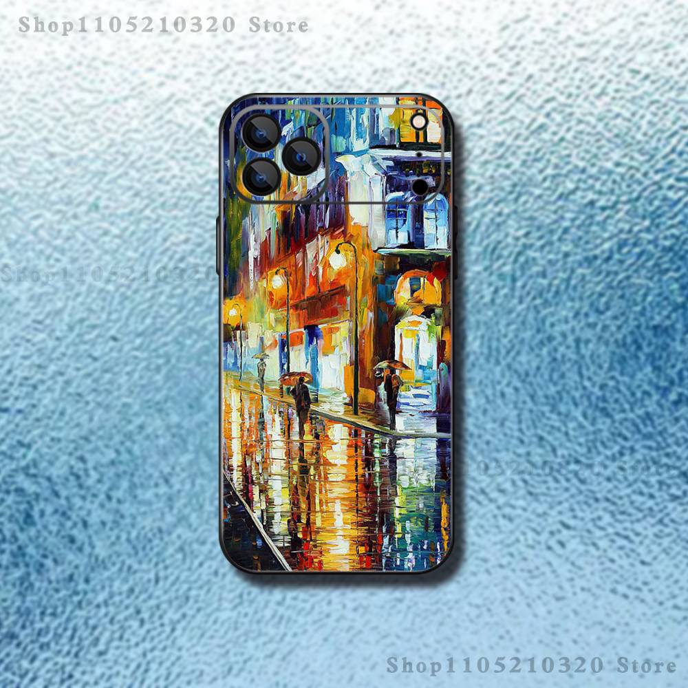 

L-Leonid A-Afremov Oil Painting Phone Case For iPhone 17,16,15,14,13,12,11,Pro,Max,Plus,E,Air,Mini Protective TPU Cover iPhone14Pro