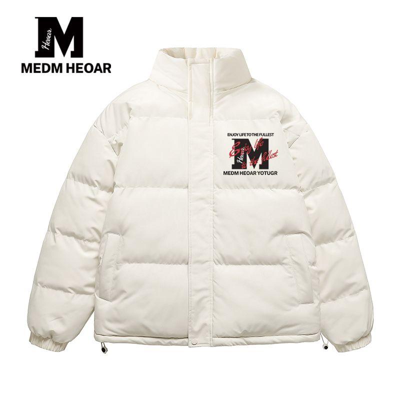

Brand Autumn and Winter American down Jacket Cotton-padded Clothes Men s and Women s Outerwear Brown Warm Cotton-Padded Jacket Cotton-Padded Jacket Stand Collar White Black Label 3 XL