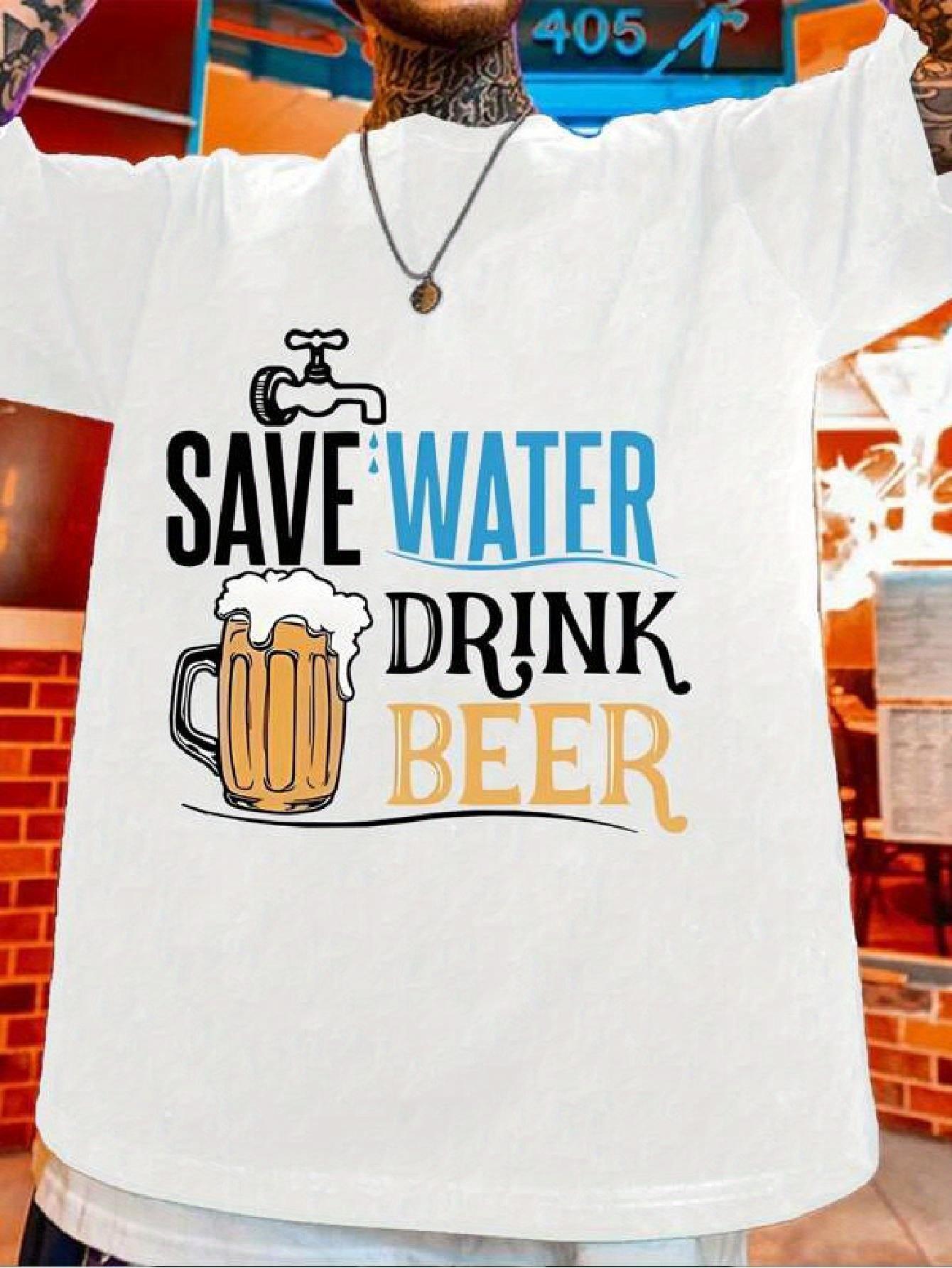 Have A Beer Graphic T-shirt - Casual Short Sleeve Crew Neck XL