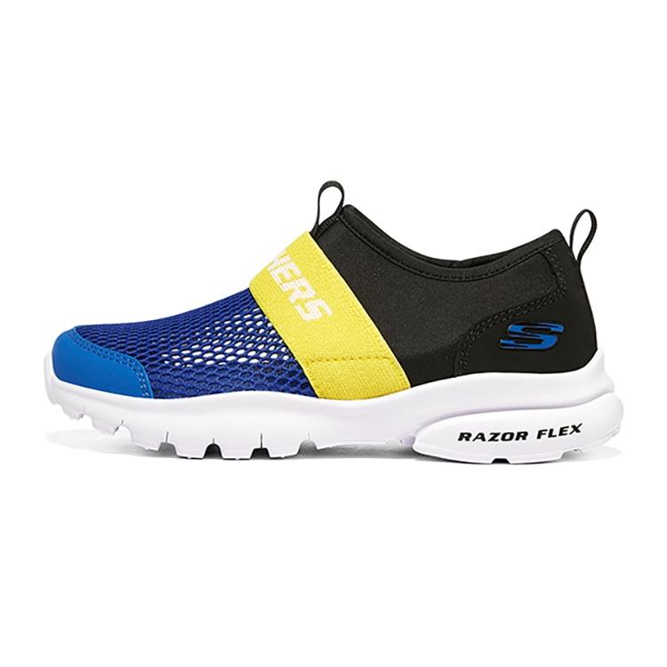(GS) Skechers Razor Flex Blue Black Yellow Kids 403776L-RYBK EU 38