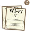 WiFi Sign,2 Pack Magnetic WiFi Password Sign,Airbnb Essentials for Hosts,Guests,Home,Business,Airbnb (4.5 * 5inch,Elegant Design)