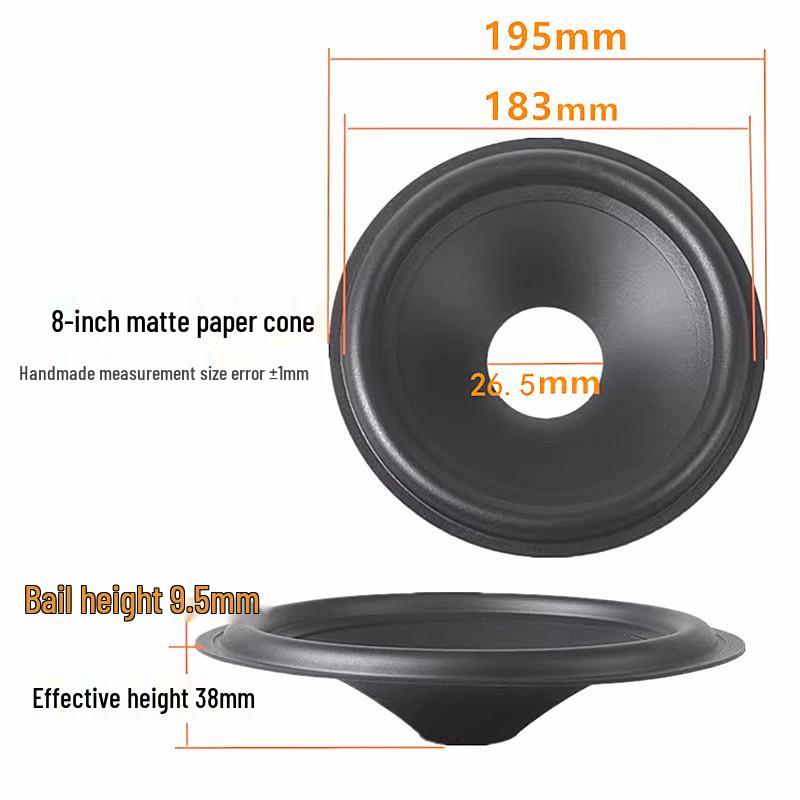 

Матовый оригинальный бумажный конусный динамик с резиновым подвесом - Доступен в размерах 3 , 4 , 5 , 6,5 и 8 .