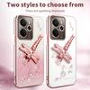 KADEM For Realme 14 5G/14T 5G Case Dragonfly Kickstand TPU Flowers Glitter Phone Cover