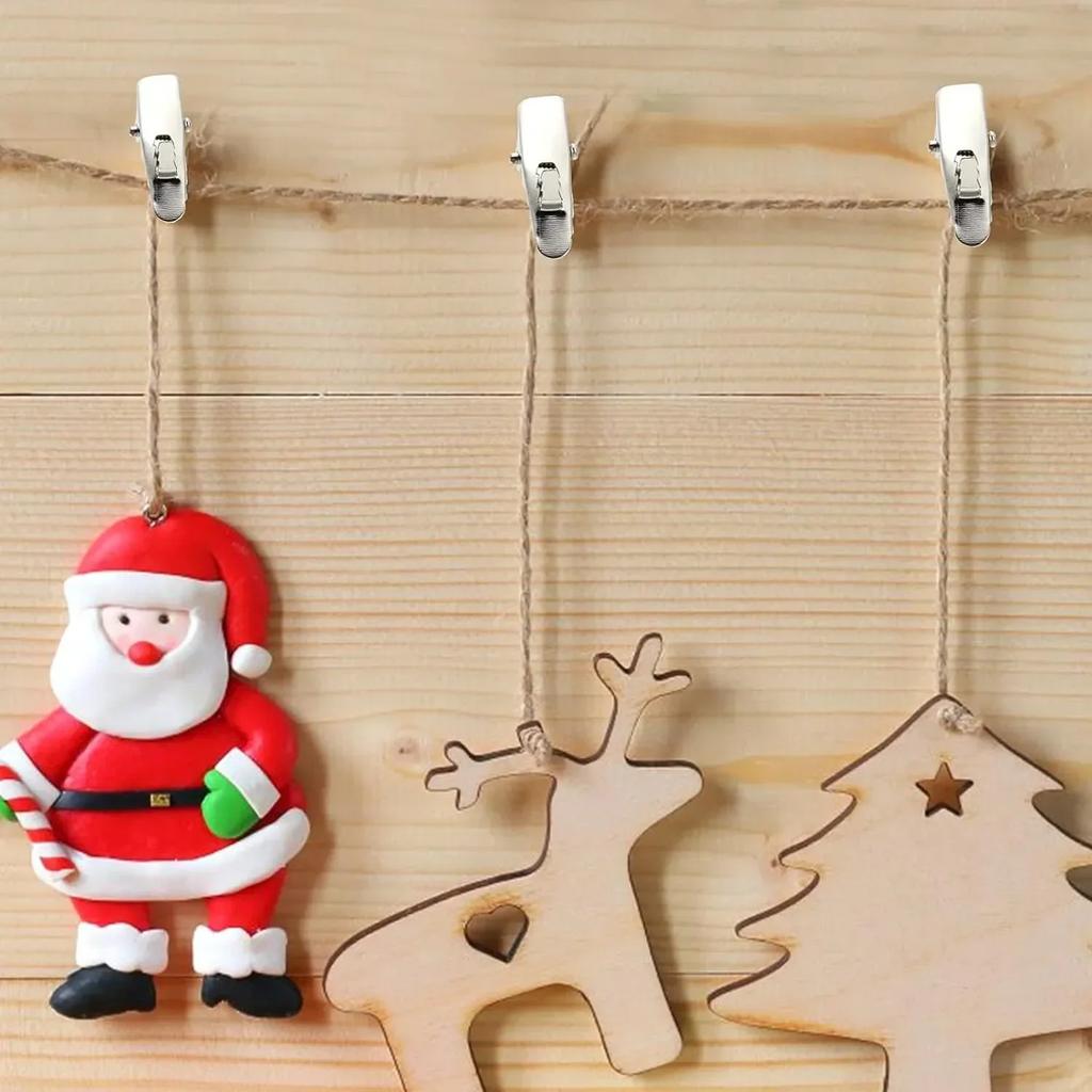 50/20/10/1Pcs Mini Metal Clips Xmas Flower Fixed Clip Christmas Tree Hanging Pendent Ornament Wedding Party Supplies Decoration
