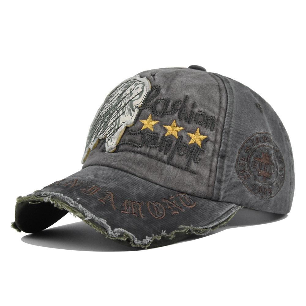 Vintage Skull Embroidered Baseball Cap with Appliqué, Washed and Distressed Visor Cap, Curved Brim Hat