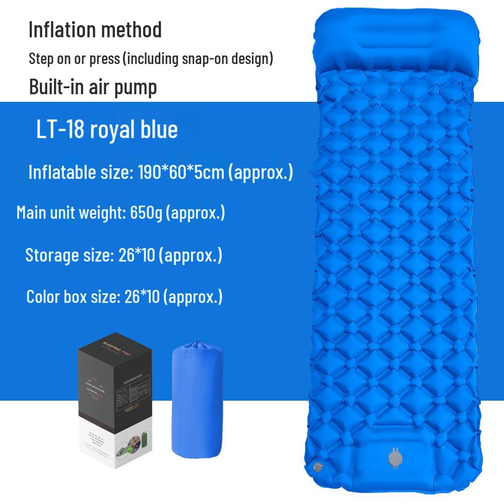 Diamond TPU Inflatable Camping Mat - Foot-Operated, Thickened and Moisture-Proof