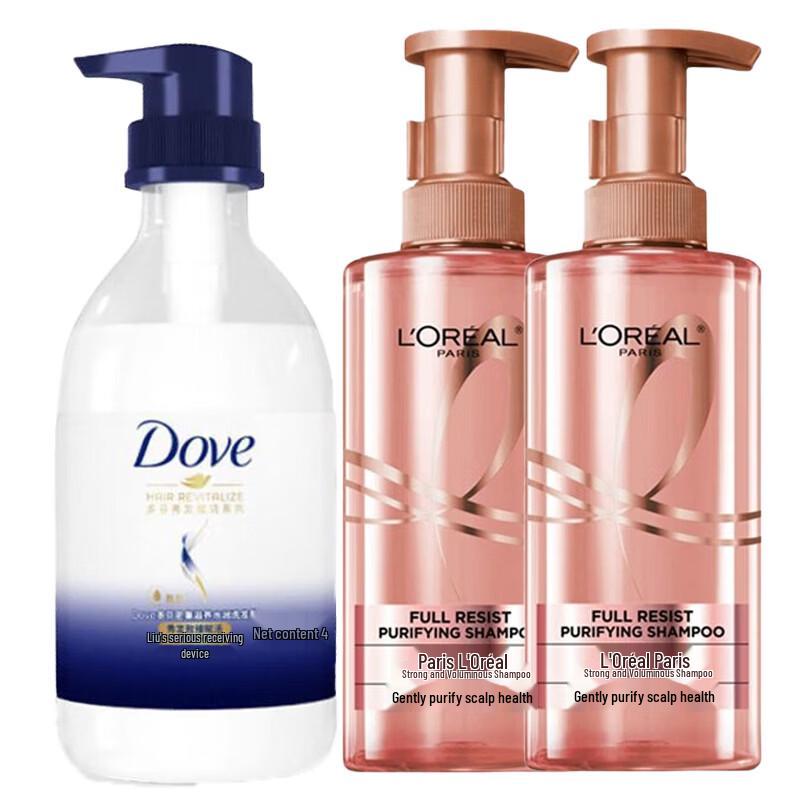 Dove Nourishing Body Wash & L Oréal Smooth Intense Shampoo Bundle