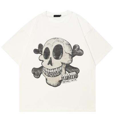 Halloween Skull Graphic T-Shirt Cotton Tshirt Unisex Tops Tees Short Sleeves T Shirt