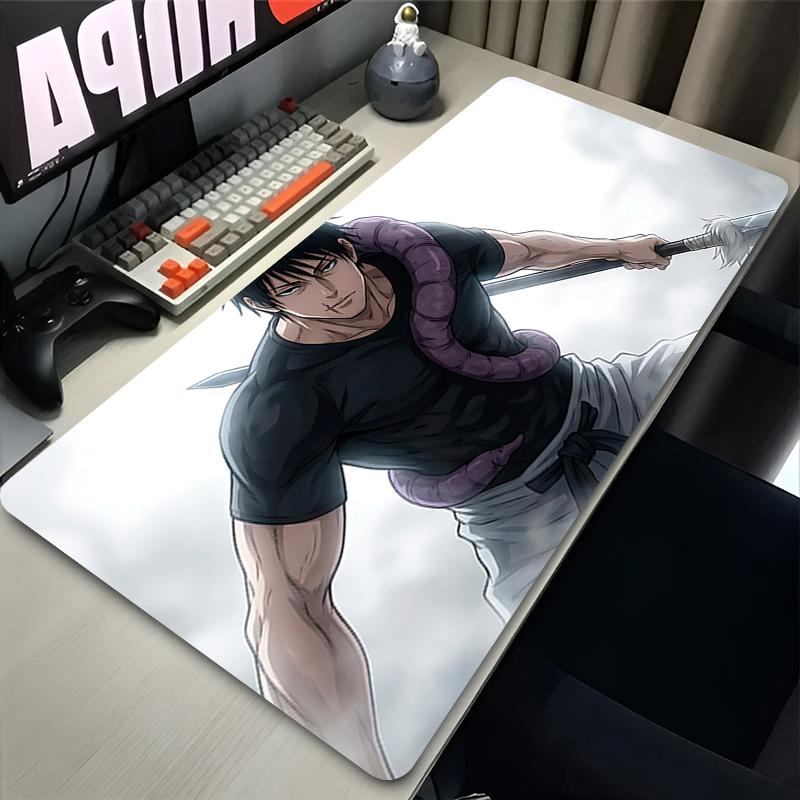 Mousepad Cool Anime Jujutsu Kaisen Fushiguro Toji Large Gaming Mouse Pad Gamer Laptop Keyboard Mat Computer Cabinet Desk Mat