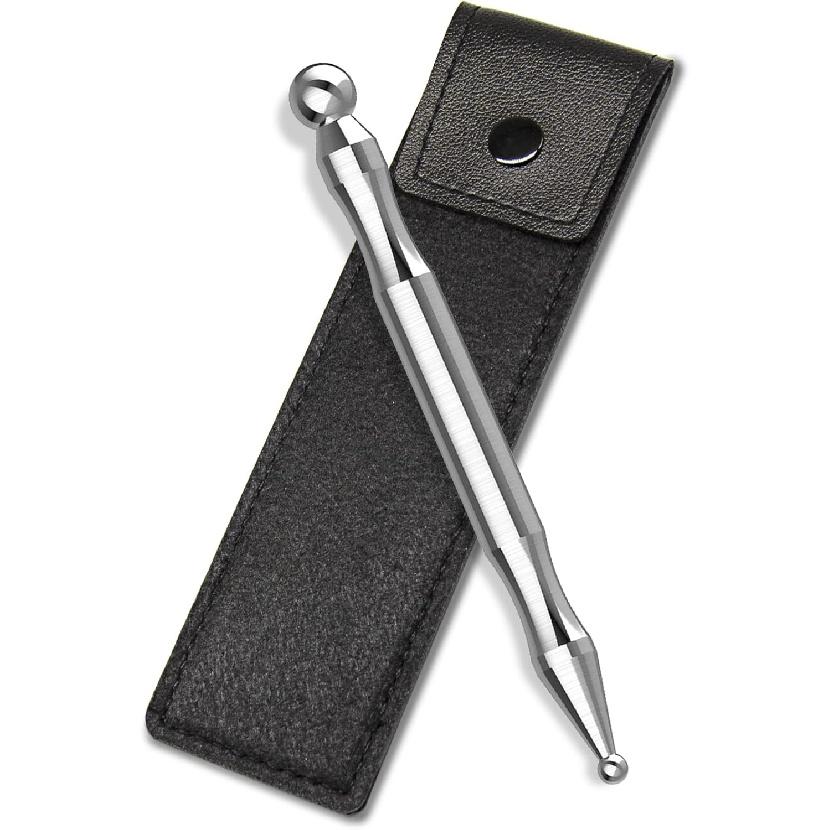 Manual Acupuncture Pen - Stainless Steel Acupressure Pen - for Full-Body Deep Tissue Merdian Pain Relief & Facial Massage- Facial Acupressure Tool,