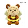 1Pcs Cartoon Cute Little Bear Turned Into Bee Plush Toy Keychain Bag Pendant Car Keychain Accessories