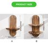 Oval Shape Wood Wall Shelf Vintage Storage Rack Arched Floating Shelf Organizers for Bedroom Living Room Laundry Room