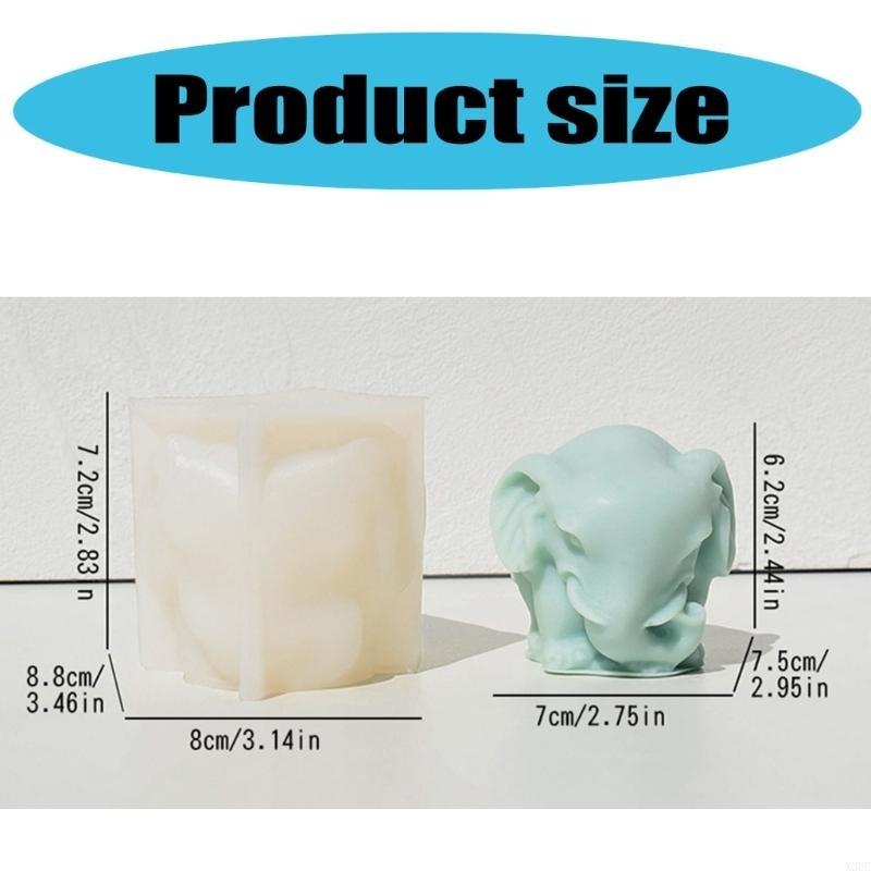 Elephant Silicone Molds Easy To Demold for Epoxy Resin Making Soap Chocolate Fondant Baking X3UC