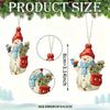 Christmas Snowman Snowman Christmas Hangable Decorations Hangable Wood Crafts Collectible Figurine 9 Piece for Tree Window Home
