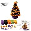 Handmade Yarn Projects Halloween Tree Crochet Kit, DIY Black Cat Pumpkin Witch Supplies with Tools Hat Ghost Crafting Kit for Holiday Home Decor, Gift