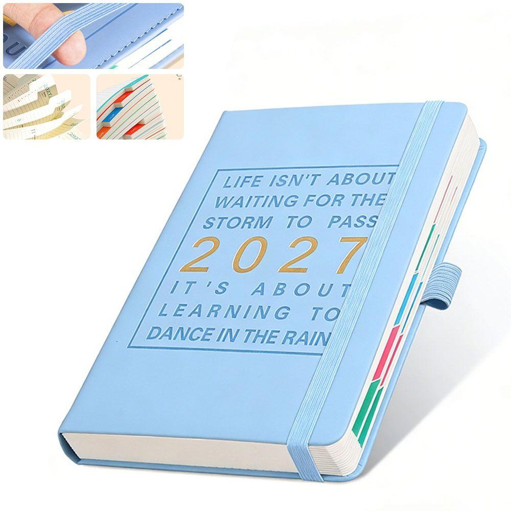Agenda A5 2027 Manuale per l'Efficienza in Inglese Planner 365 Giorni con Calendario Lista delle Cose da Fare Blocco Note Cancelleria per Scuola Ufficio