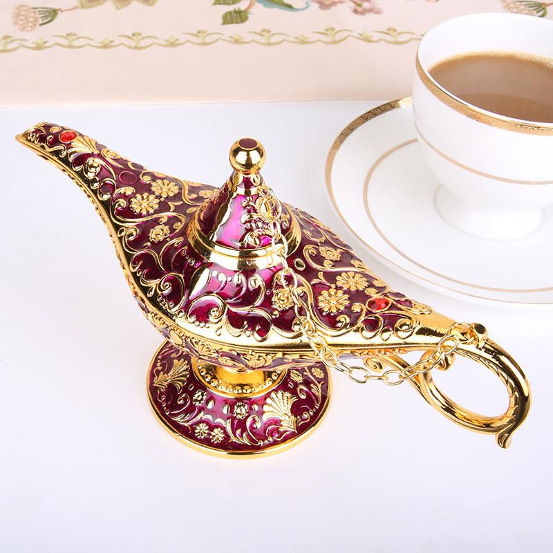 Lampada Magica di Aladdin Edizione da Collezione Metallo Vintage Decorazione per la Casa Regalo per Adulti