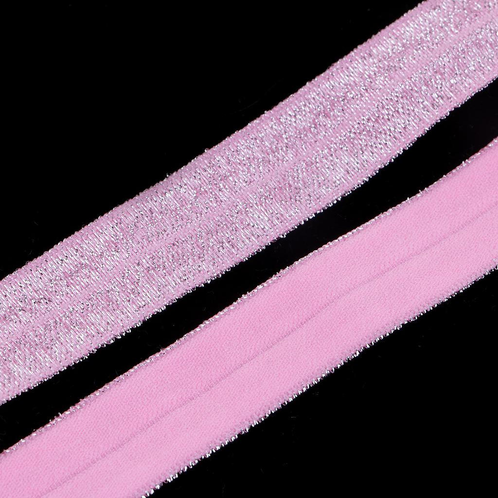 Glitter Elastic Band Sewing Ribbon Fold Over For Dress belt pocket