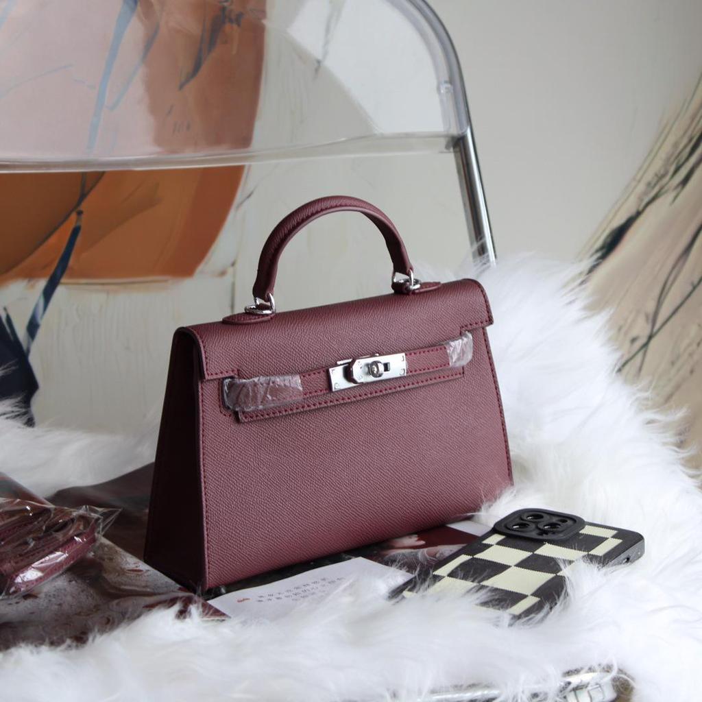 Bolso Kelly Color Caramelo: Bolso de Mano de Moda Europeo y Americano para Mujer, Bolso de Hombro Único o Cruzado de Gama Alta