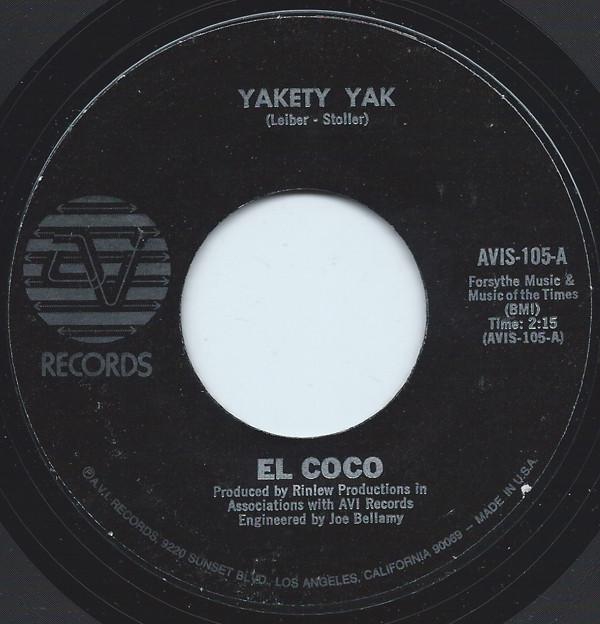 7inch Record EL COCO - Yakety Yak AVIS105 AVI Records 1976 US Soul/Funk Used