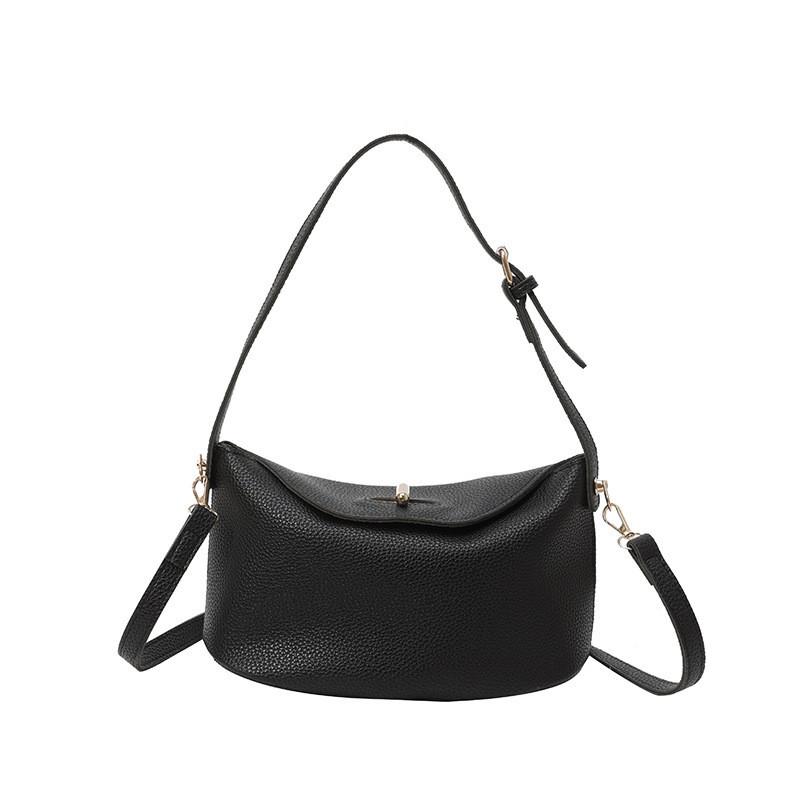 

Цвет Простой Однотонный Текстура Личи Женская Повседневная Сумка Через Плечо Для Ежедневного Использования чёрный