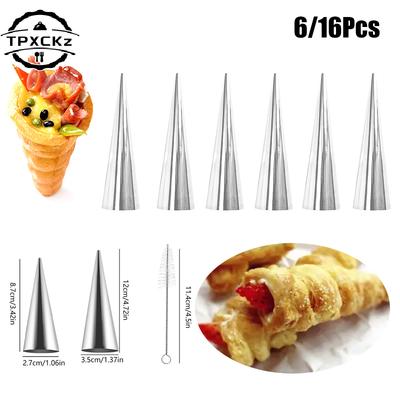 6/16 ks Kónická trubka Formy na kornoutky Formy na spirálky na croissanty Forma na rohlík na pečivo Forma na cukroví Dezert Kuchyňské nástroje na pečení